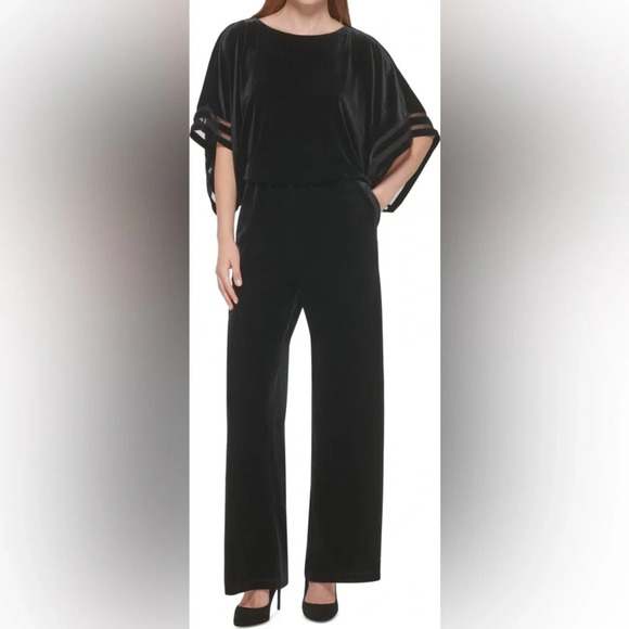 Jessica Howard Dresses & Skirts - Black Velvet Jumpsuit